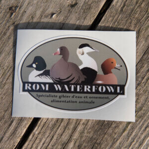 Face autocollant logo Romwaterfowl