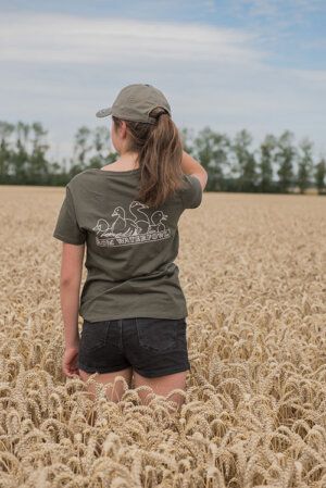 t-shirt kaki femme champ de blé