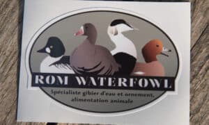 Autocollant logo Romwaterfowl petit format