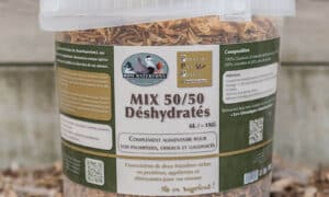 Seaux mix 50/50 crevettes & vers de farine déshydratés