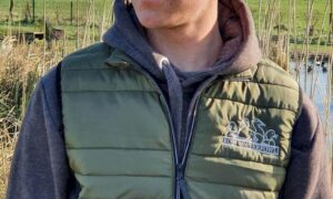 Doudoune sans manches bi-matière